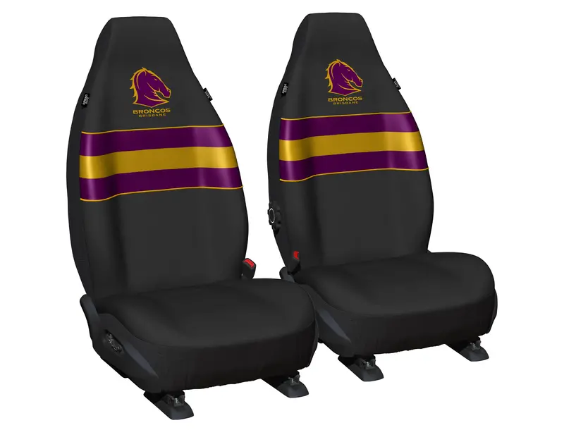 Nrl Seat Cover Broncos Universal Size 60 Front Pair - Ppnrlbro6/2 1