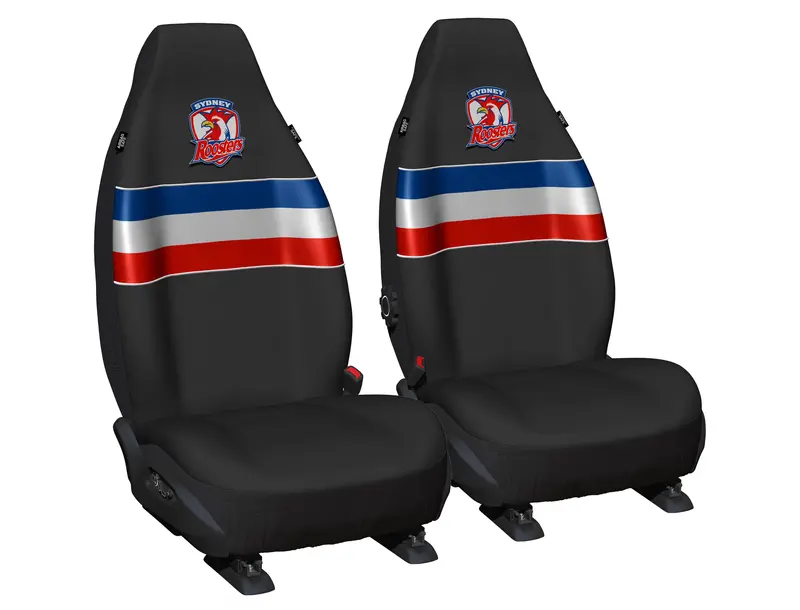Nrl Seat Cover Roosters Universal Size 60 Front Pair - Ppnrlroo6/2 1