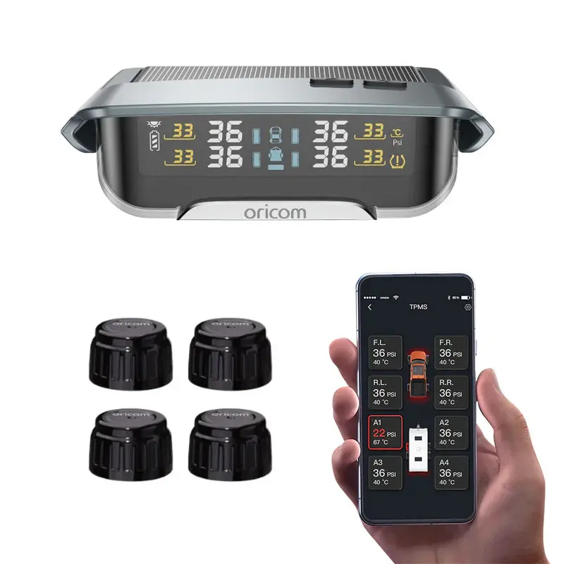 Oricom Tyre Pressure Monitoring System App With 4 External Sensors - Tpms10-4E 1