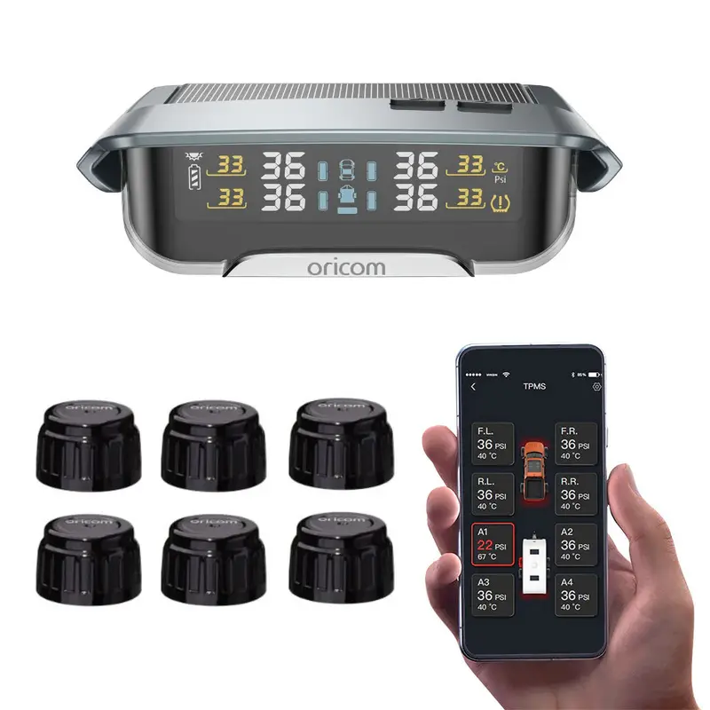 Oricom Tyre Pressure Monitoring System With App And 6 Ext Sensors - Tpms10-6E 1