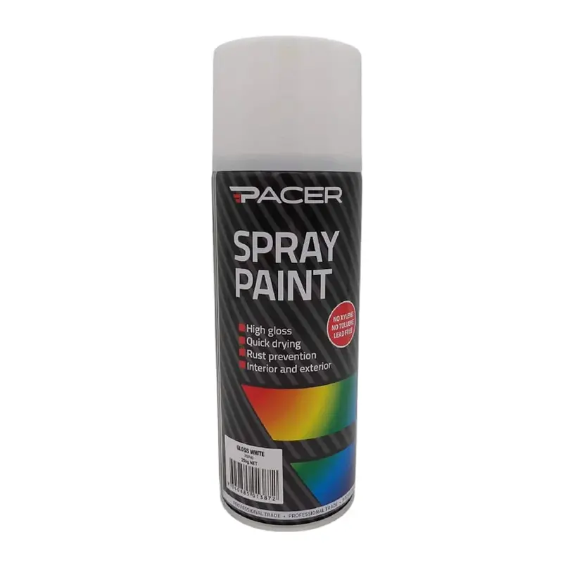 Pacer Spray Paint - Gloss White 250Gm - Psp40 1