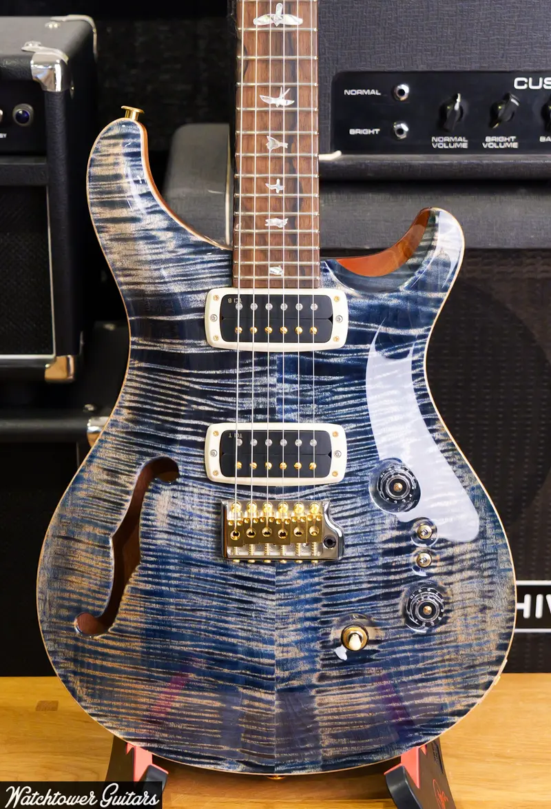 Paul Reed Smith Prs 40Th Anniversary Custom 24-08 Semi Hollow Limited Edition Faded Whale Blue 1
