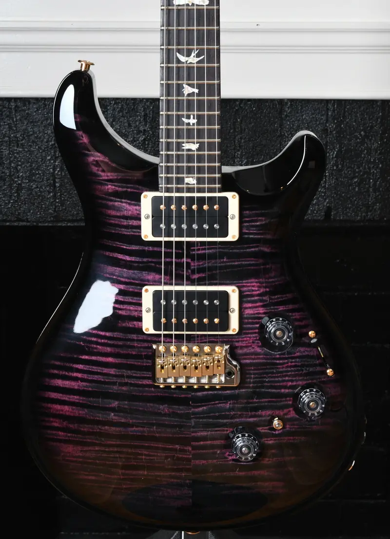 Paul Reed Smith Prs Custom 24 Piezo 10 Top *Custom Color* Purple Iris Wrap 1