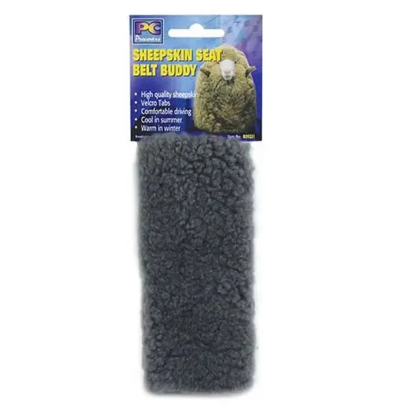 Pccovers Seat Belt Buddies - Charcoal Sheepskin - Rg9331ch (Pickup Only) 1