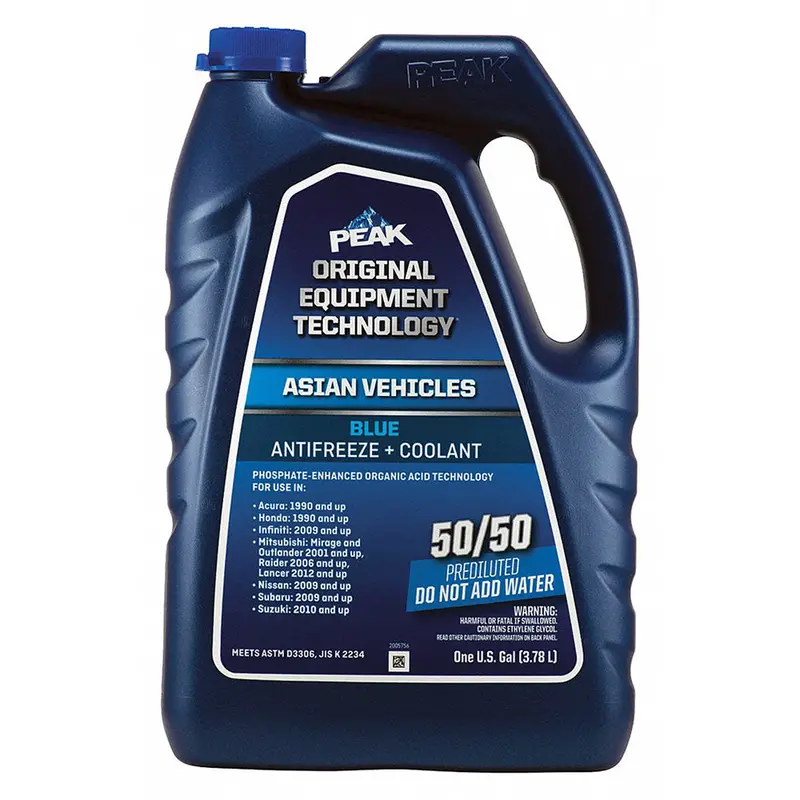 Peak Pabb53 Extended Life Blue 50/50 Prediluted Antifreeze/Coolant For Asian Vehicles, 1 Gallon 1