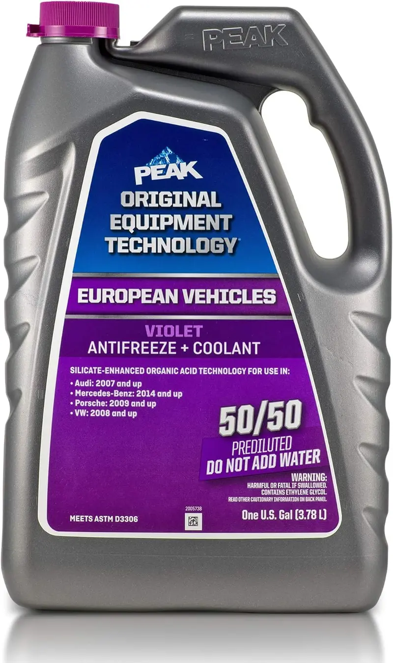 Peak Pev0b3 Oet Extended Life Violet 50/50 Prediluted Antifreeze/Coolant For European Vehicles, 1 Gallon 1