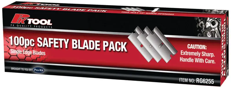 Pktool 100Pc Safety Blade Pack - Rg6255 (Pickup Only) 1