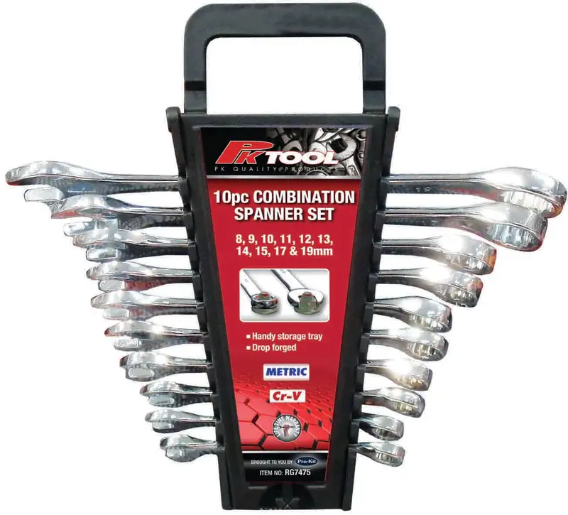 Pktool 10Pc Metric Combination Spanner Set - Rg7475 (Pickup Only) 1