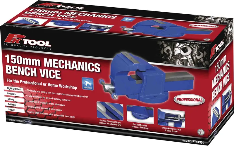 Pktool 150Mm Mechanic's Bench Vice - Pt41350 (Pickup Only) 1