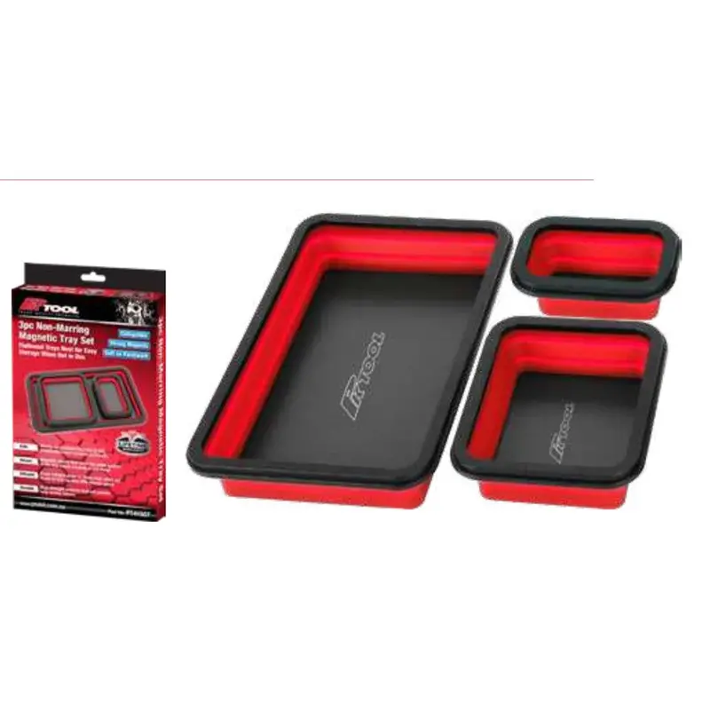 Pktool 3 Piece Non-Marring Magnetic Parts Tray Set - Pt41507 1