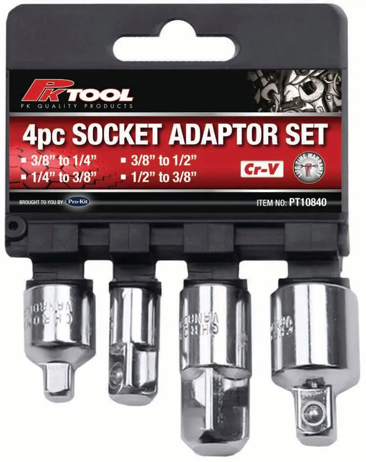 Pktool 4Pc Socket Adaptor Set - Pt10840 (Pickup Only) 1
