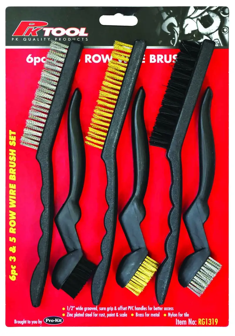 Pktool 6Pc 215 And 165Mm Wire Brush Set  - Rg1319 (Pickup Only) 1