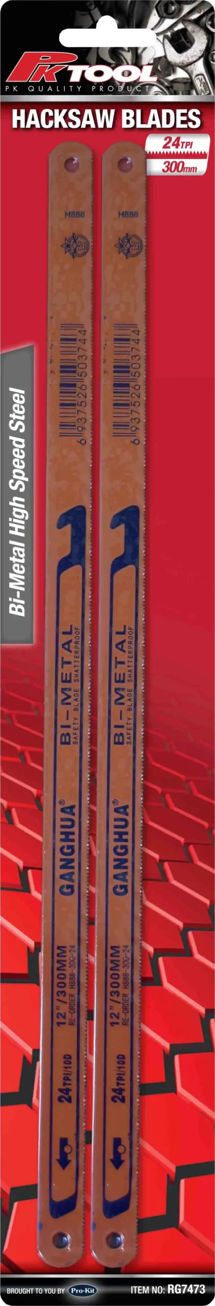 Pktool Hacksaw Blades - 2Pc 12 Inch B1 Metal 24 Teeth/ Inch - Rg7473 (Pickup Only) 1