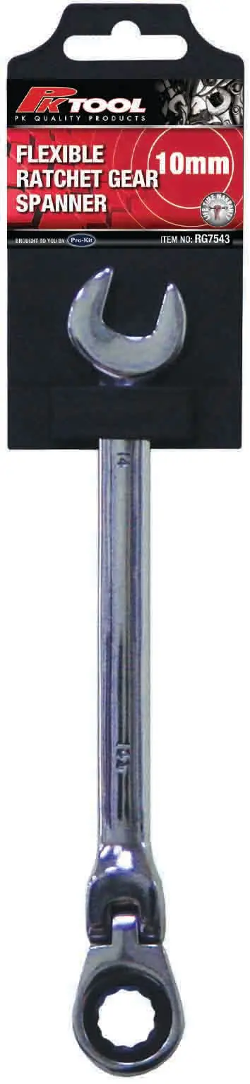 Pktool Spanner - 10Mm Flexible Gear Open End Spanner - Rg7543 (Pickup Only) 1