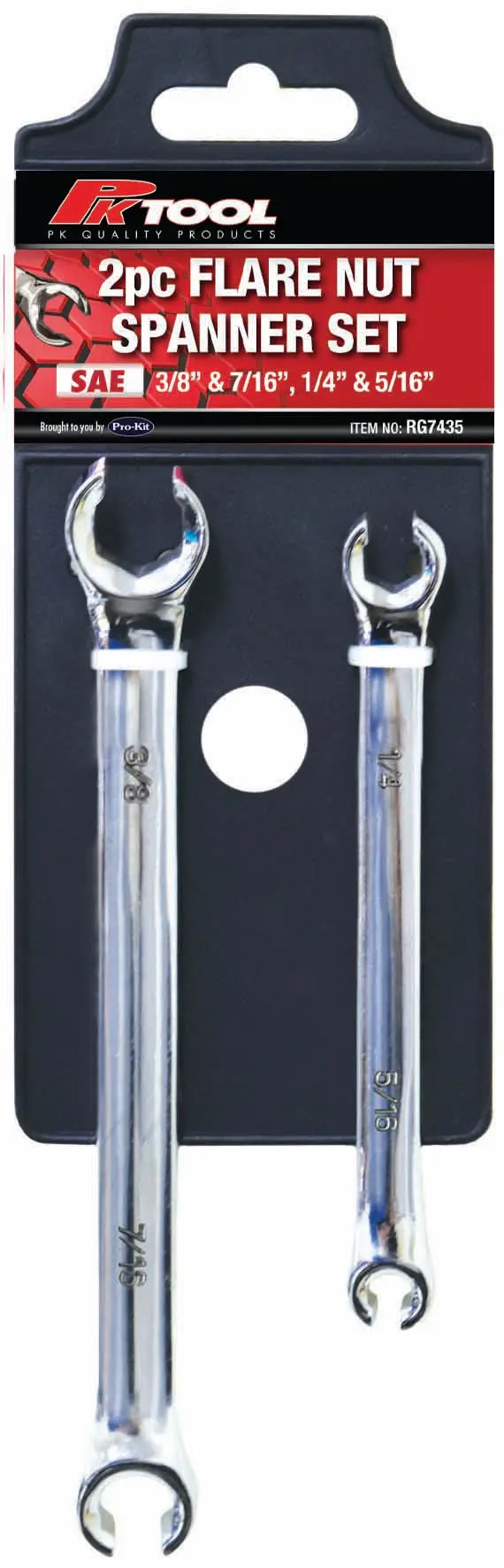 Pktool Spanner Set - 2Pc Flare Nut 3/8 Inch And 7/16 Inch, 1/4 Inch And 5/16 Inch - Rg7435 (Pickup Only) 1