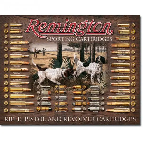 Remington Sporting Cartridges Bullet Board Metal Sign Reproduction 41Cm X 32Cm - Msi1679 1