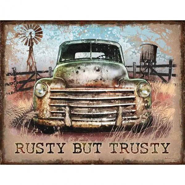 Rusty But Trusty Metal Sign Reproduction 41Cm X 32Cm - Msi2572 1