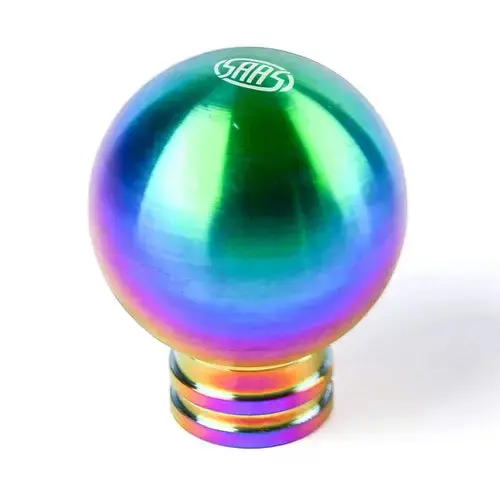 Saas Billet Gear Knob Neo Titanium Finish Ball Weighted - Sgk4005 1