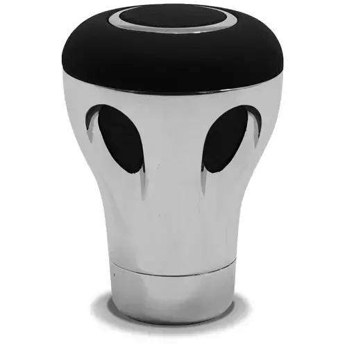 Saas Chrome Gear Knob Black Leather Inserts - 20530B 1