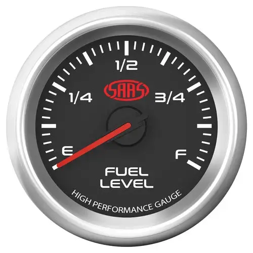 Saas Fuel Level Gauge 52Mm Muscle Series 3 Black 12V - Sg32290 1