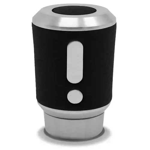 Saas Leather Gear Knob Black- Alloy Insert - 20407B 1