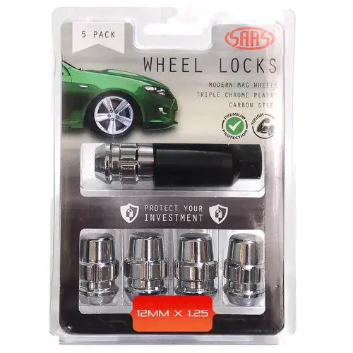 Saas Lock Nuts Splined Acorn Bulge 12Mm X 1.25 Pk 5 - 923325-5 1