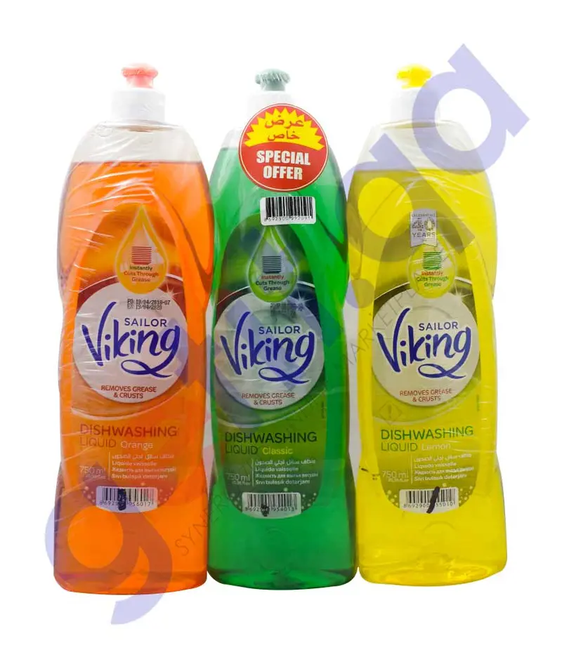 Sailor Viking Dishwashing Liquid Classic 3Pcs X 750Ml 1