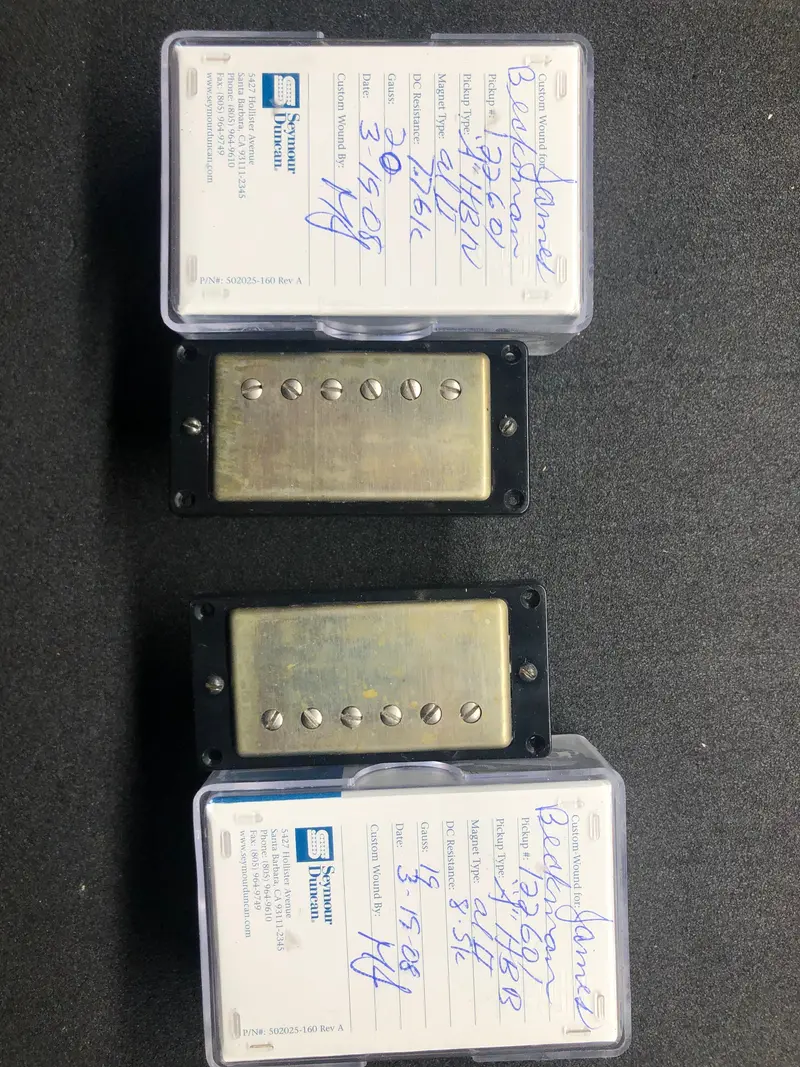 Seymour Duncan Custom Shop Alnico Ii Paf Set With Aged Nickel Covers 1