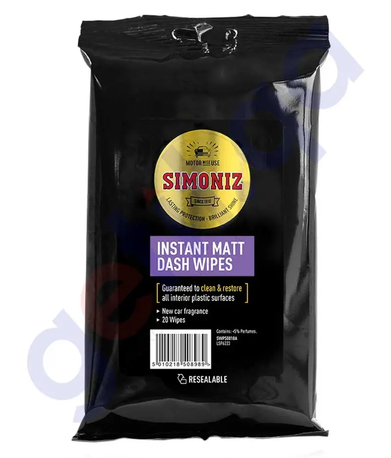 Simoniz Instant Matt Dash Wipes 20Pk 1