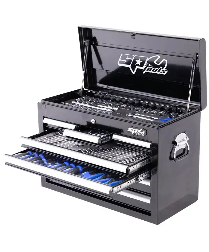 Sp Tools 138 Piece Custom Series Tool Kit (Metric Only) - Black/Chrome - Sp50087a1 (Bulky Item Freight Applies) 1