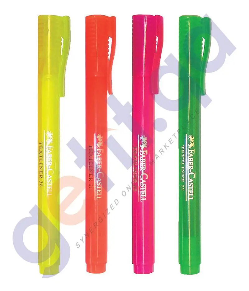 Textliner 38 Assorted Pack Of 4 By Faber Castell 1