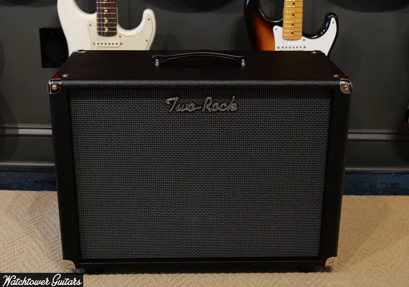 Two Rock 1X12 Cabinet In Black Bronco With Modern Silver Grill 1
