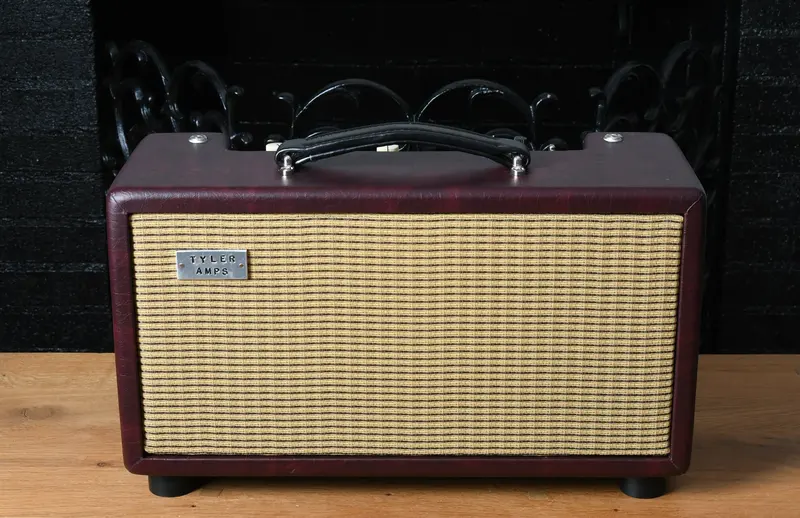 Tyler Amp Works Tube Reverb Unit Burgundy & Wheat Grill 1