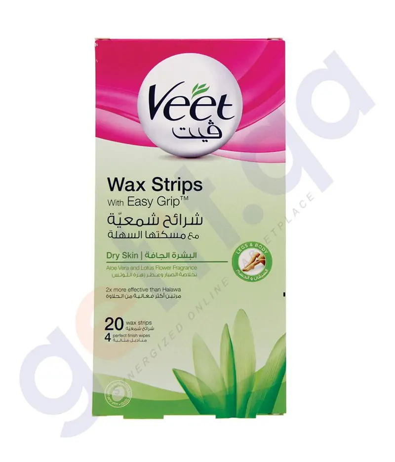 Veet Hair Removal Cold Wax Strips Dry Skin 20Pcs 1