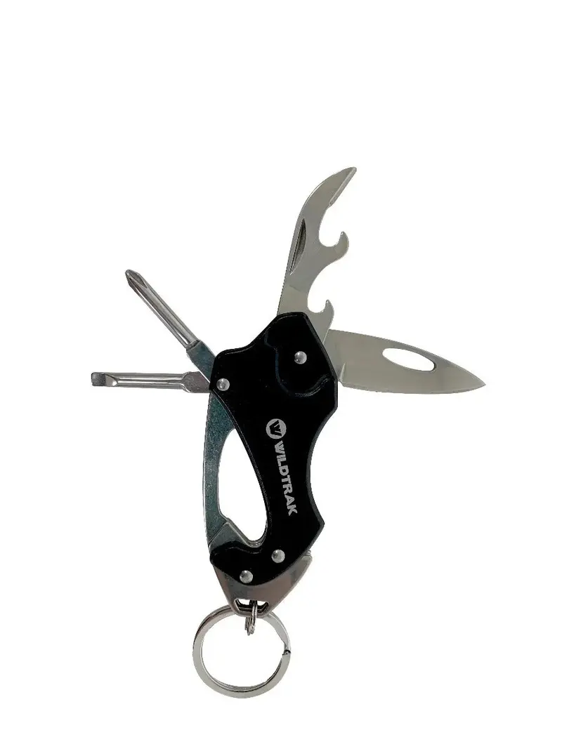Wildtrak 6 In 1 Multi Tool Keyring With Army Knife - Ca0157 1
