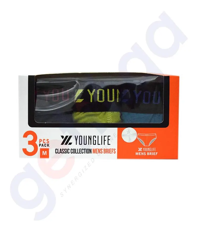 Younglife Classic Collection Mens Brief 3Pcs Pack Ylmb659c 1