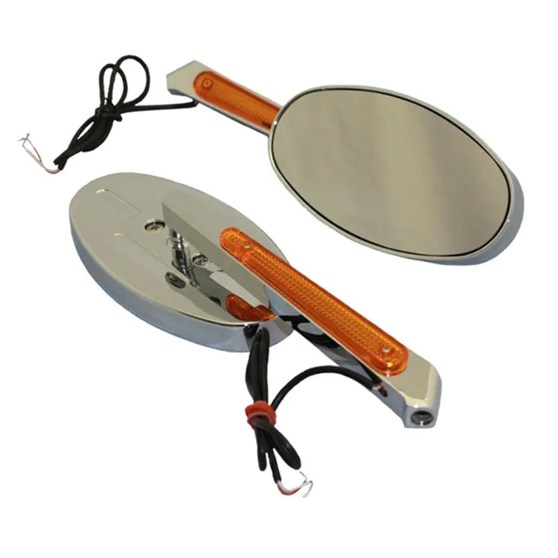 Cipa Motorcycle Oval Led Lighted Mirror Kit – Chrome Finish, Dual-Side Package (01940) 1