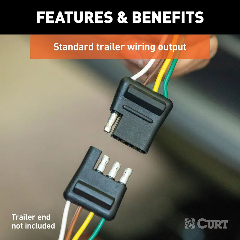 Curt Custom 4-Pin Flat Trailer Wiring Harness For Chrysler Pt Cruiser 1