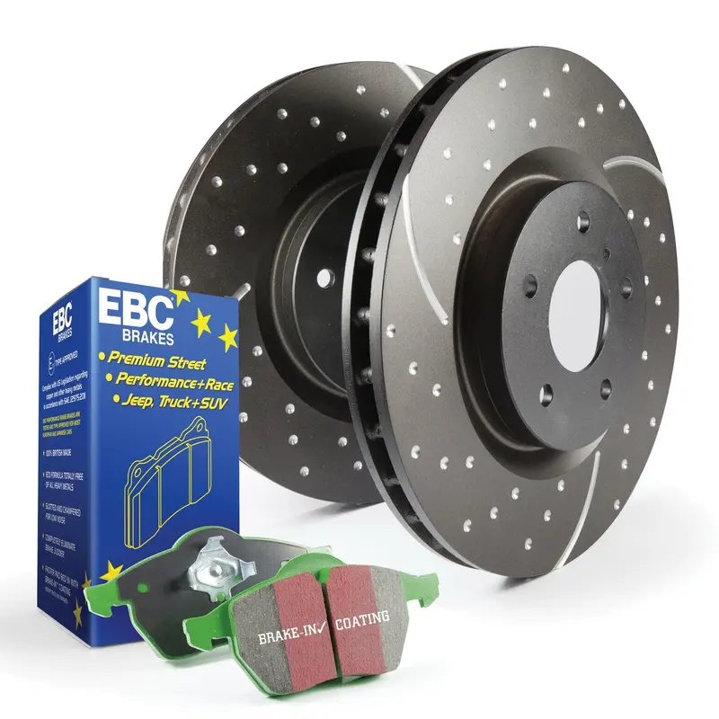 Ebc S10Kr1257 Front Brake Kit – Greenstuff 2000 Pads And Gd Series Slotted Rotors 1