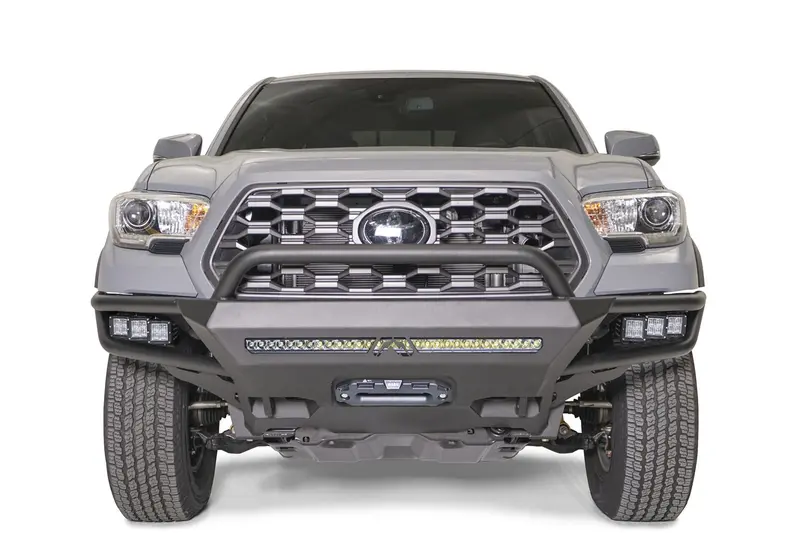 Fab Fours Tb16-02-B Winch-Ready Front Bumper With Pre-Runner Guard – Bare Steel Finish 1