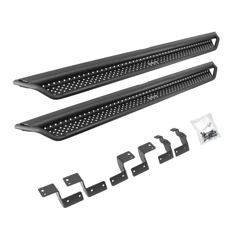 Go Rhino D14425T Drop-Down Full-Length Step – Heavy-Duty Steel Design For Lifted Trucks And Large-Tire Applications 1