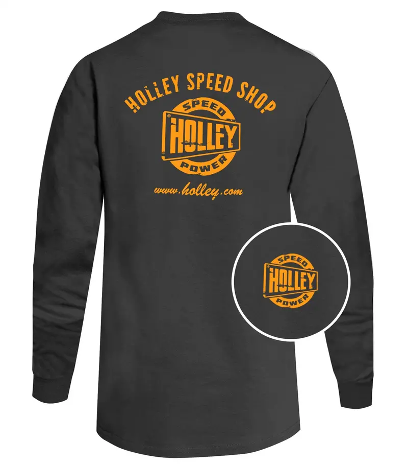 Holley Speed Shop Long Sleeve T-Shirt – Men’S Xxxl Gray Cotton Apparel 1