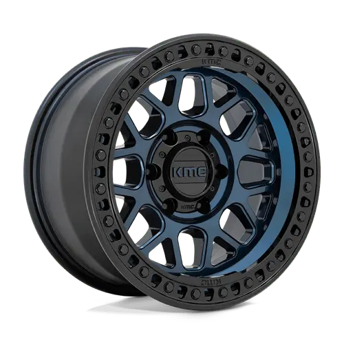 Kmc Km549 17X9 Inch Forged Alloy Wheel – 6X135 Bolt Pattern, Matte Navy Blue With Black Lip, +18Mm Offset 1