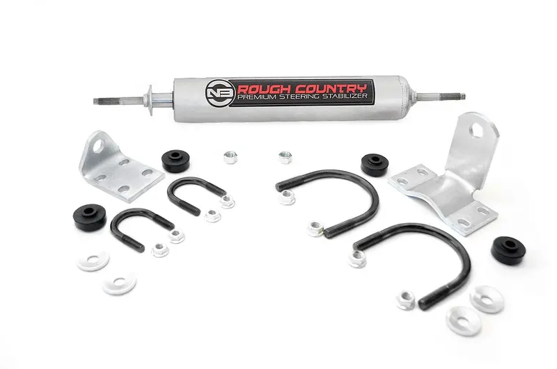 Rough Country Steering Stabilizer – Universal Fit For Classic Dodge, Chrysler, Gmc & Jeep Models (8735530) 1
