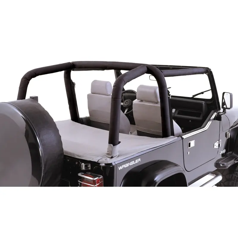Rugged Ridge Denim Black Roll Bar Cover Kit – Designed Exclusively For Oem Roll Bars (13612.15) 1