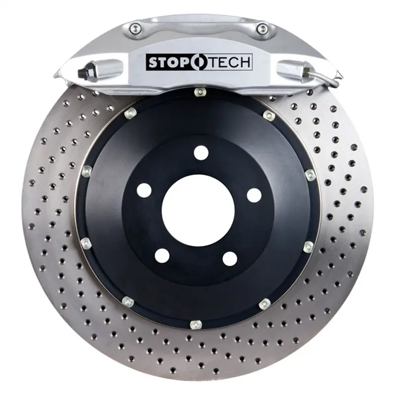 Stoptech 83.118.4700.62 Big Brake Kit – Two-Piece Floating Front Rotors With Caliper Brackets 1