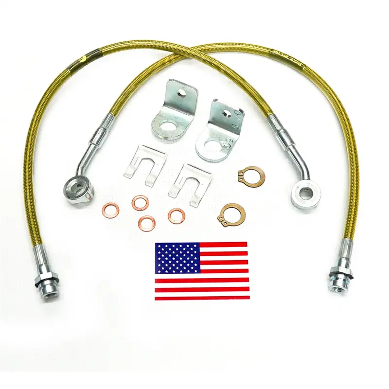 Superlift 91460 Bulletproof Front Brake Hose Kit – Compatible With 1997–2005 Jeep Wrangler Tj (4–6 Inch Lift) 1