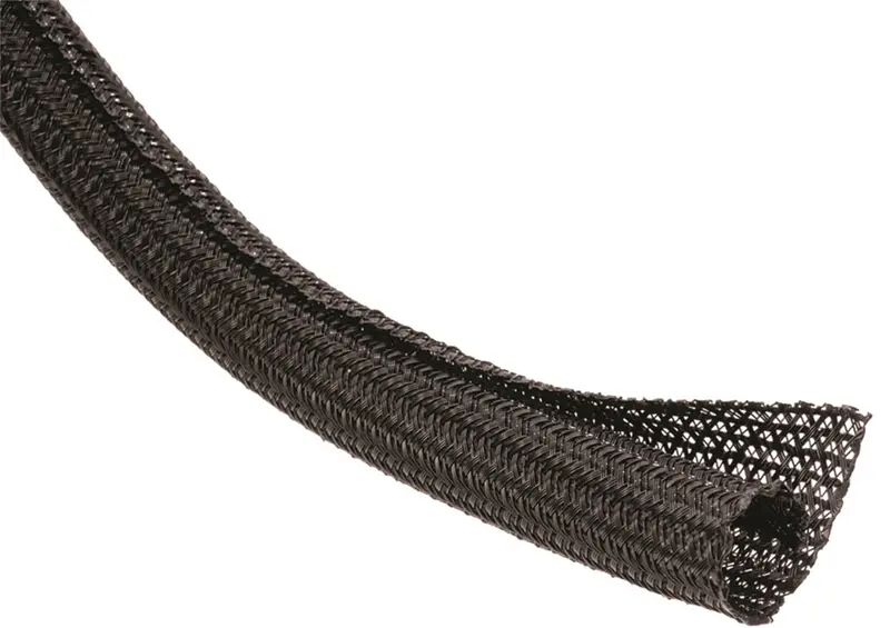 Taylor Cable Flexbraid Hose & Wire Covering – 2" I.D., 4-Foot Black Sleeve 1